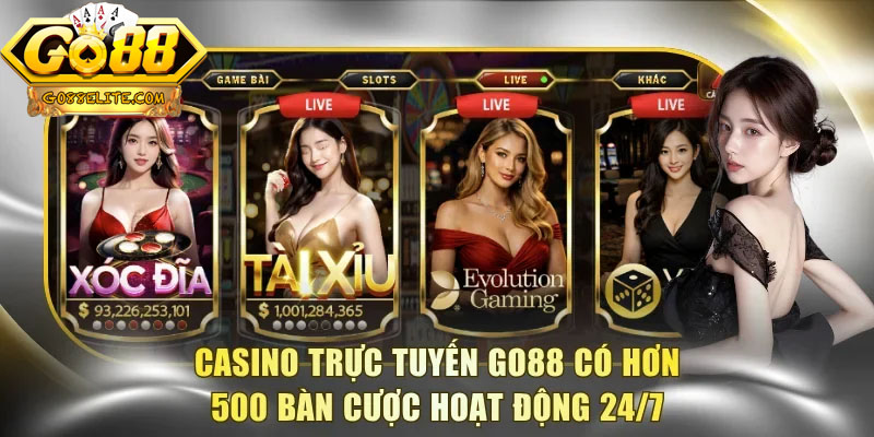 Livecasino trực tuyến hấp dẫn với nhiều hotgirl