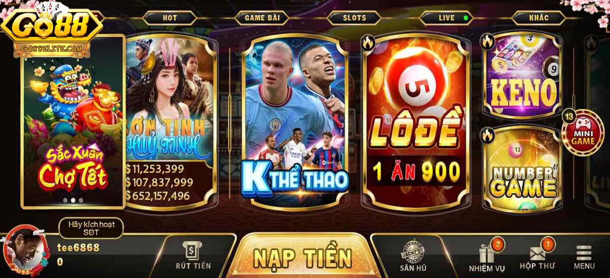 Cá cược thể thảo nhiều giải đấu cập nhật liên tục tại Go88